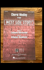 West Side Story Choral Medley Music Sheet for SATB with piano accompaniment 