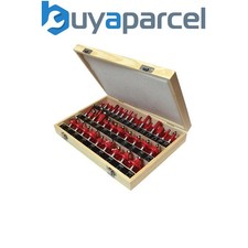 Faithfull FAIRBS35 Carbide Router Bit Set of 35 TCT 1/2in Shank