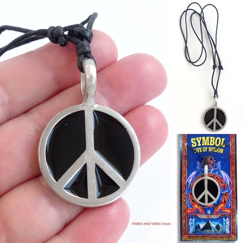 Peace symbol pendant necklace - symbol,