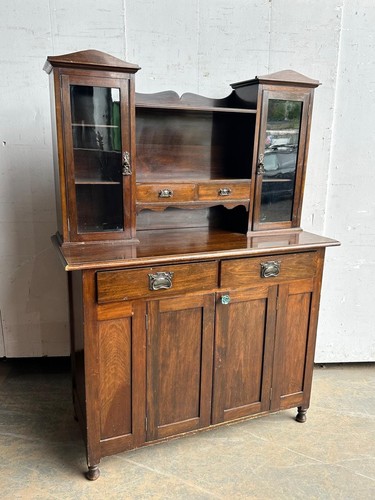 Edwardian stained wood side - an,