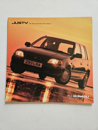 Subaru justy sales brochure - sales,