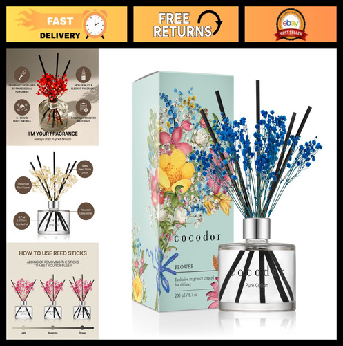 Flower reed diffuser - reed, set