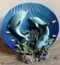 DOLPHINS Sculptured Plate 3