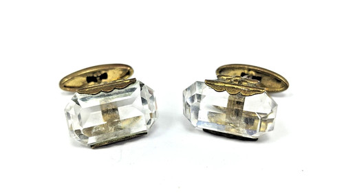 Soviet era crystal cufflinks - soviet,