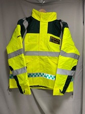 PARAMEDIC HI VIS PARKA JACKET WITH COMMUNITY FIRST RESPONDER BADGES MEDICAL TEAM