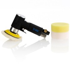 SGS 3" Mini Air Polisher Buffer Air Tool, 1/4" Low Vibration & Set Of Pads/Heads