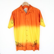 Vintage Dragon Flame Shirt Y2K Skater Punk Festival 90s SZ S (T259)