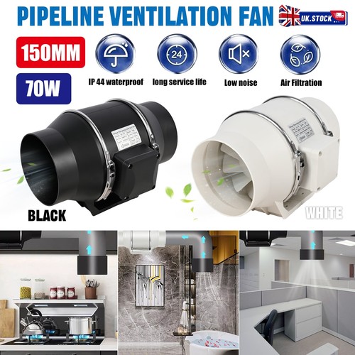 Inline bathroom extractor - 6'',