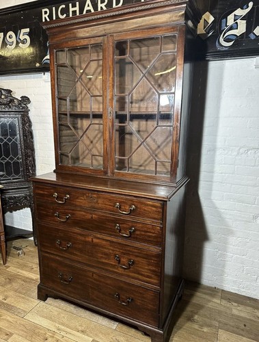 Antique georgian secretaire - antique,