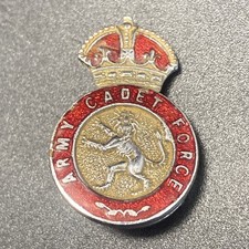 Original George VI 1936-1952 Kings Crown Army Cadet Force Lapel Badge