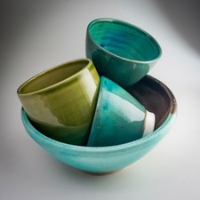 Studio Pottery Green Glazed