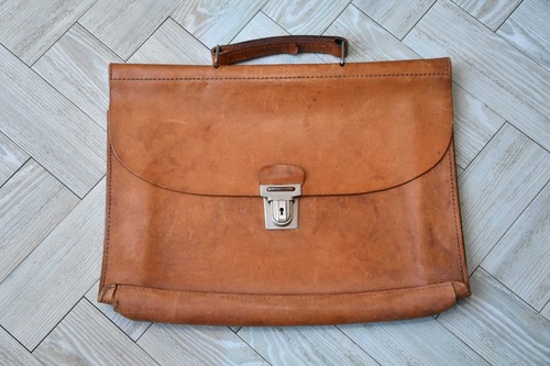 Vintage calf skin tan leather - calf,
