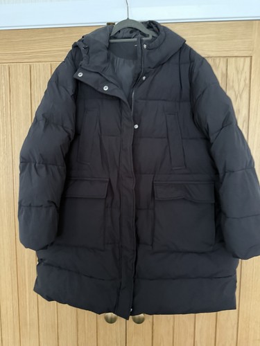 Ladies black coat with - m&s,