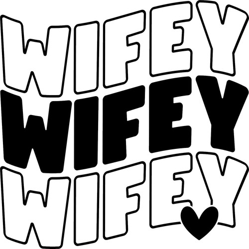 Wifey wave wedding heart bride - wave,