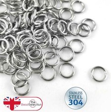 200 STAINLESS STEEL 304 JUMP RINGS 4mm 5mm 6mm 8mm 9mm 10mm VERY STRONG 1mm