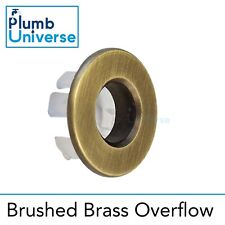Brushed Brass Round Basin Sink Overflow Cover