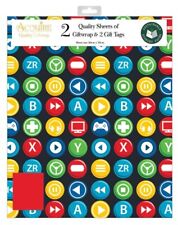 GAMING GIFT WRAP - 2 SHEETS