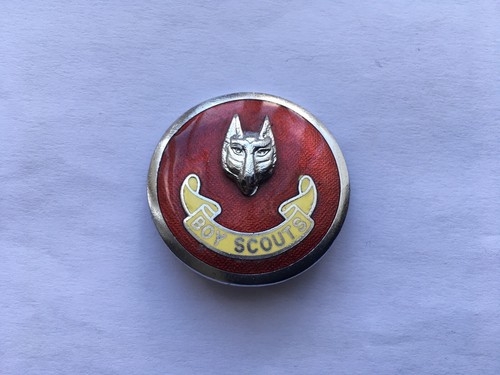Vintage boy scouts enamel cap - vintage,