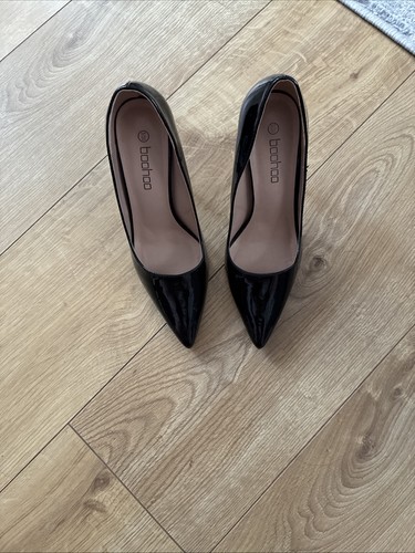 Black patent court shoes size - patent,