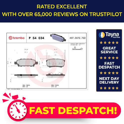 Brake pads set fits - brake,