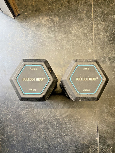 25kg hex dumbbells pair - hex,