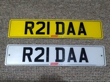 Personalised Private Vehicle Registration Number Plate - R21 DAA Under Retention