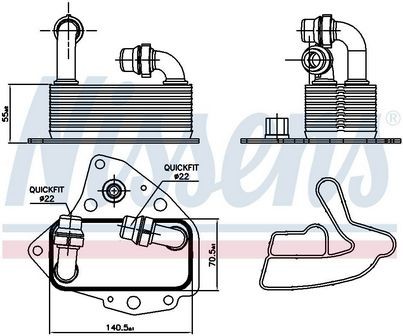 Nissens engine oil cooler for - nissens,