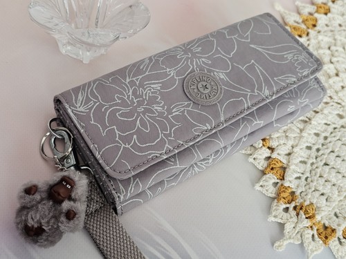 Kipling light grey purse - kipling,
