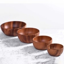 Wooden round bowl - wooden,