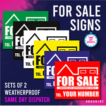 HOUSE FOR SALE Personalised sign boards 60x50cm Plastic 2 Boards  FAST & CHEAP