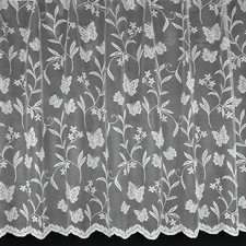 White Net Lace Window Curtains