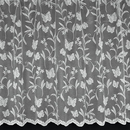 Net window white lace curtains - net,