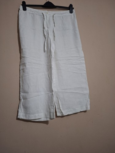 White 3 4 trousers - uk, 12