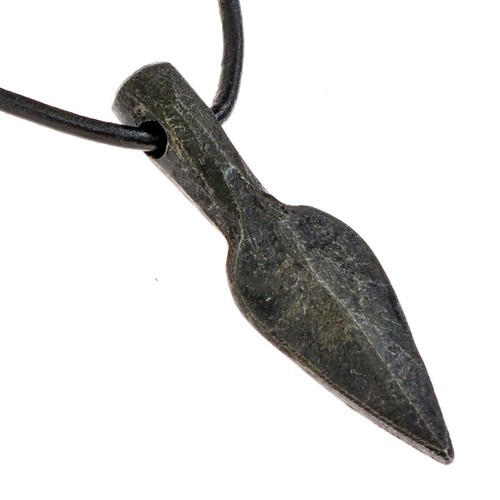 Forged iron spear pendant - forged,