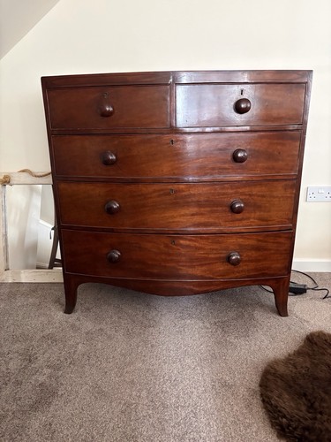 Georgian large mahogany chest - mahogany,