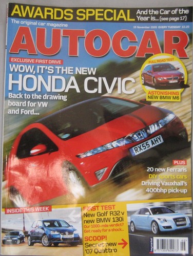Autocar 2005 featuring - 15/11/2005,
