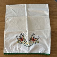 Vtg hand embroidered pillow - vtg,