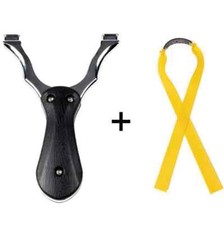 Portable Folding Slingshot Mini Pocket Metal Shooting Catapult with elastic  