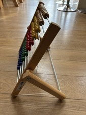 Wooden Abacus Ikea Mula Multi Colour Fold Flat Counting Beads Educational