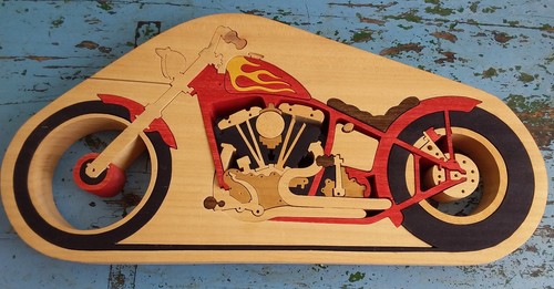 Wooden motorcycle type - wooden,