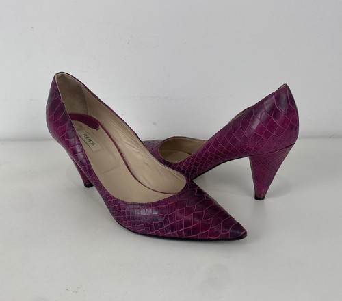 Reiss pink snake print leather - snake,