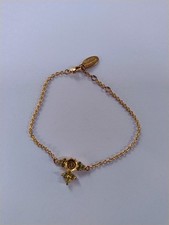 Vivienne Westwood Feodora orb green crystal embellished bracelet gold-tone