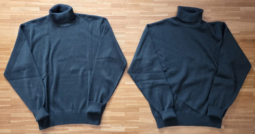 Two roll neck - roll, green