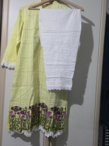 Chikankari piece suit asian - chikankari,