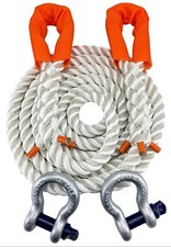 12 tonne recovery tow rope 4 x 4 - 5 metre x 24 mm Recovery,Towing With Shackles