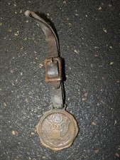 WWII US Army Seal Watch Fob Brass Bronze Leather