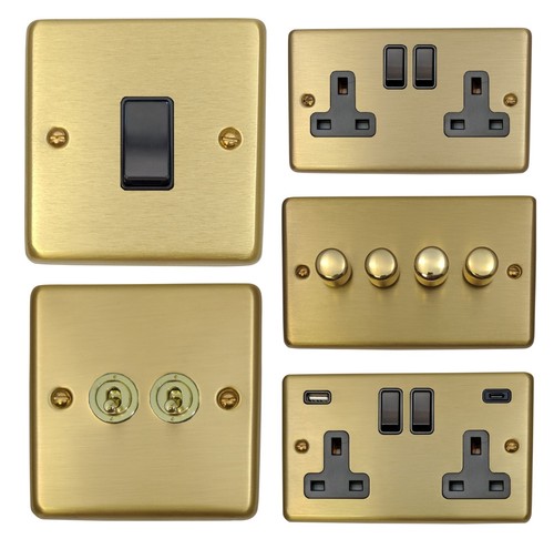 Satin brushed brass - brushed, csbb