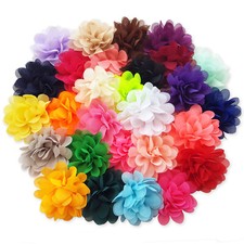 NEW Small Pastel  Fabric Flower Hair Clips Grips Bobbles Bridesmaid Pompom Bride
