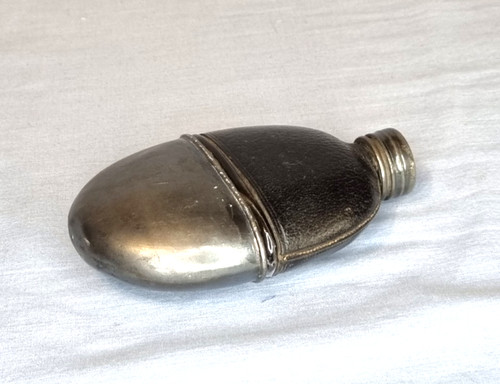 Vintage glass leather clad - vintage, leather-clad