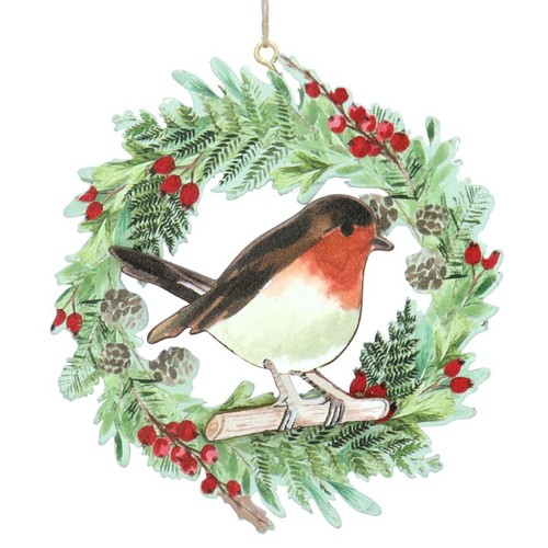 Gisela graham wooden robin - robin, on